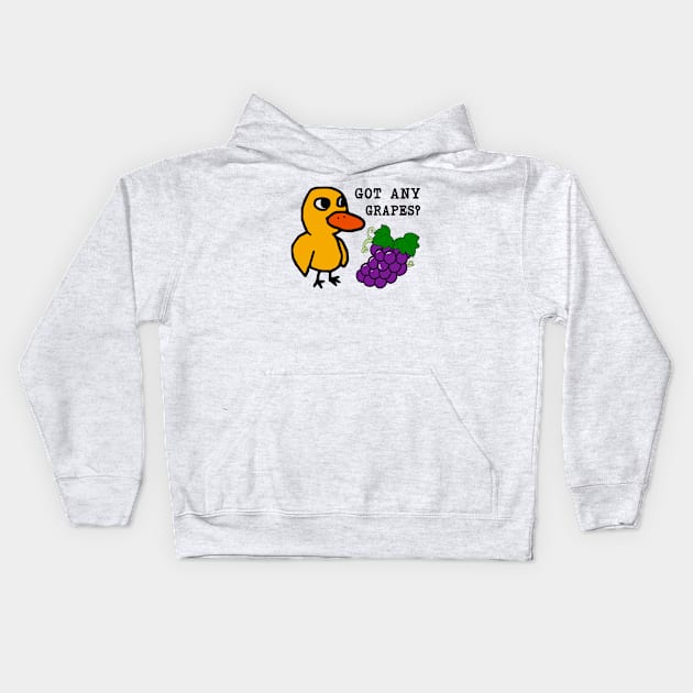 Got Any Grapes Duck Song Kids Hoodie by kareemik